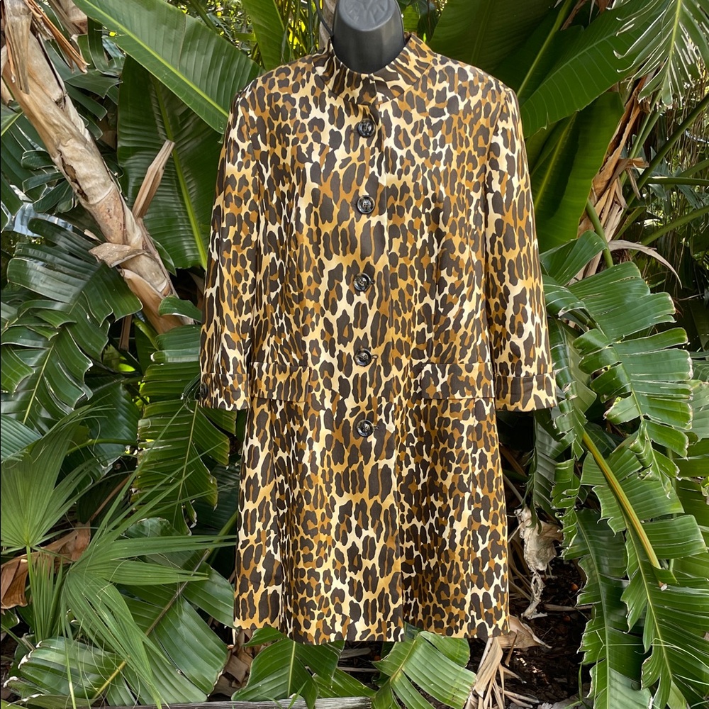 leopard print sateen spring or fall jacket